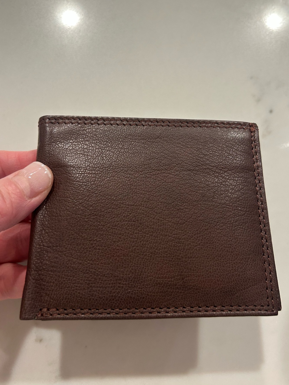 Classic Men’s Brown Leather Wallet - Unbranded